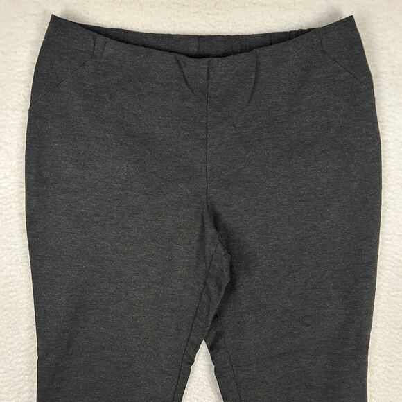 J Jill Womens Size L Ponte Slim Leg Pull On Pants Casual Classic Dress Dark Gray - Picture 2 of 10